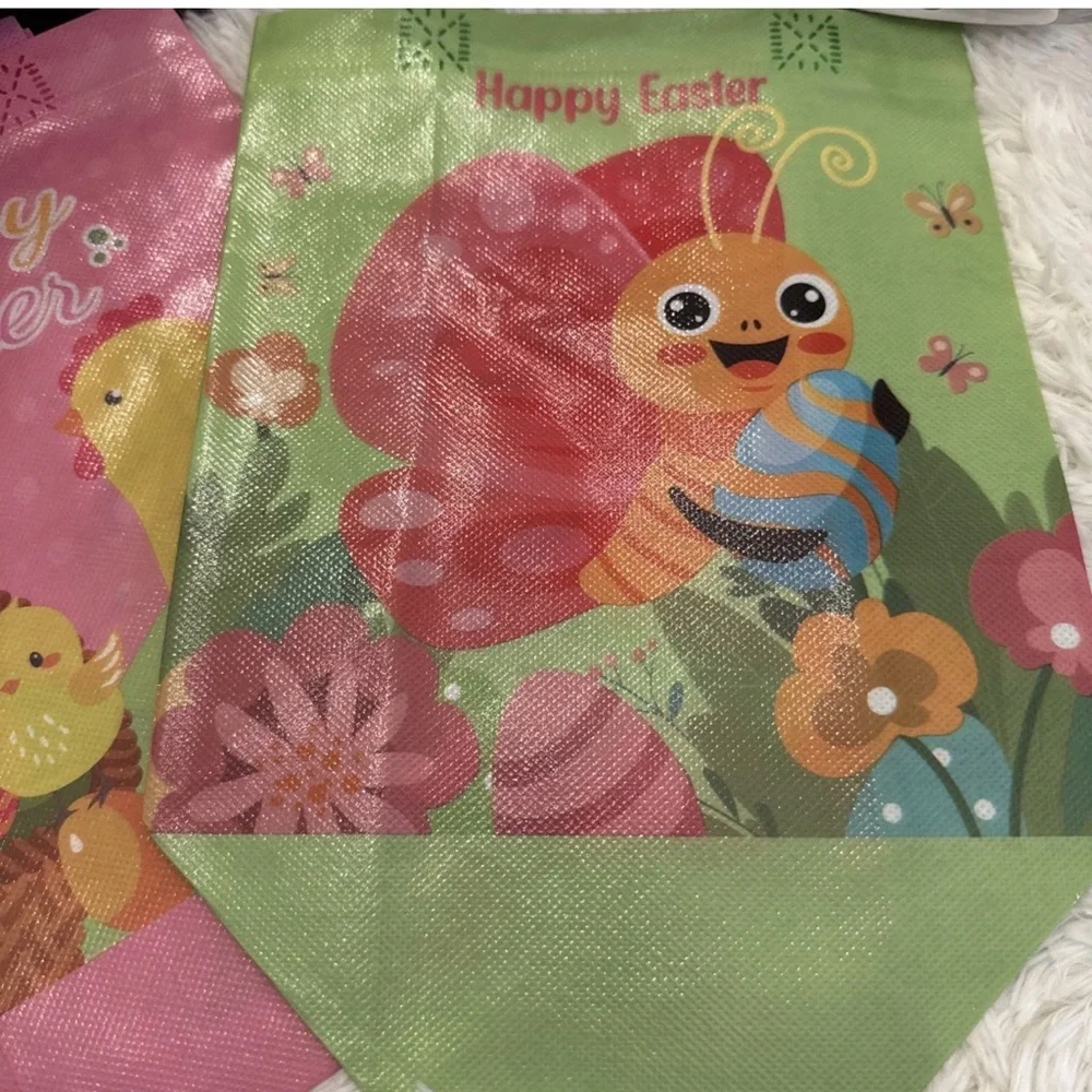 Happy Easter Bunny Reusable Gift Bag - multicolor set of 6